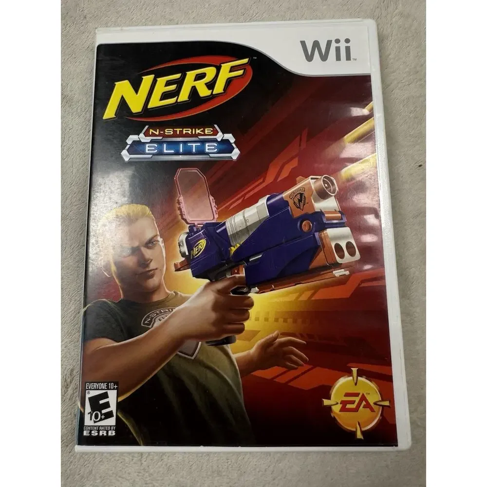 Nerf N-Strike Elite Nintendo Wii 2009 EA Video Game Hasbro Shooter